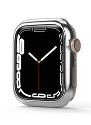 Ringke Bezel Styling Compatible with Apple Watch 8/ 7 45mm Stainless Steel Adhesive Frame Ring Cover Anti Scratch Protection for Apple Watch 45mm-Silver (45-01)